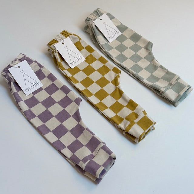 Lilac Checkerboard Leggings