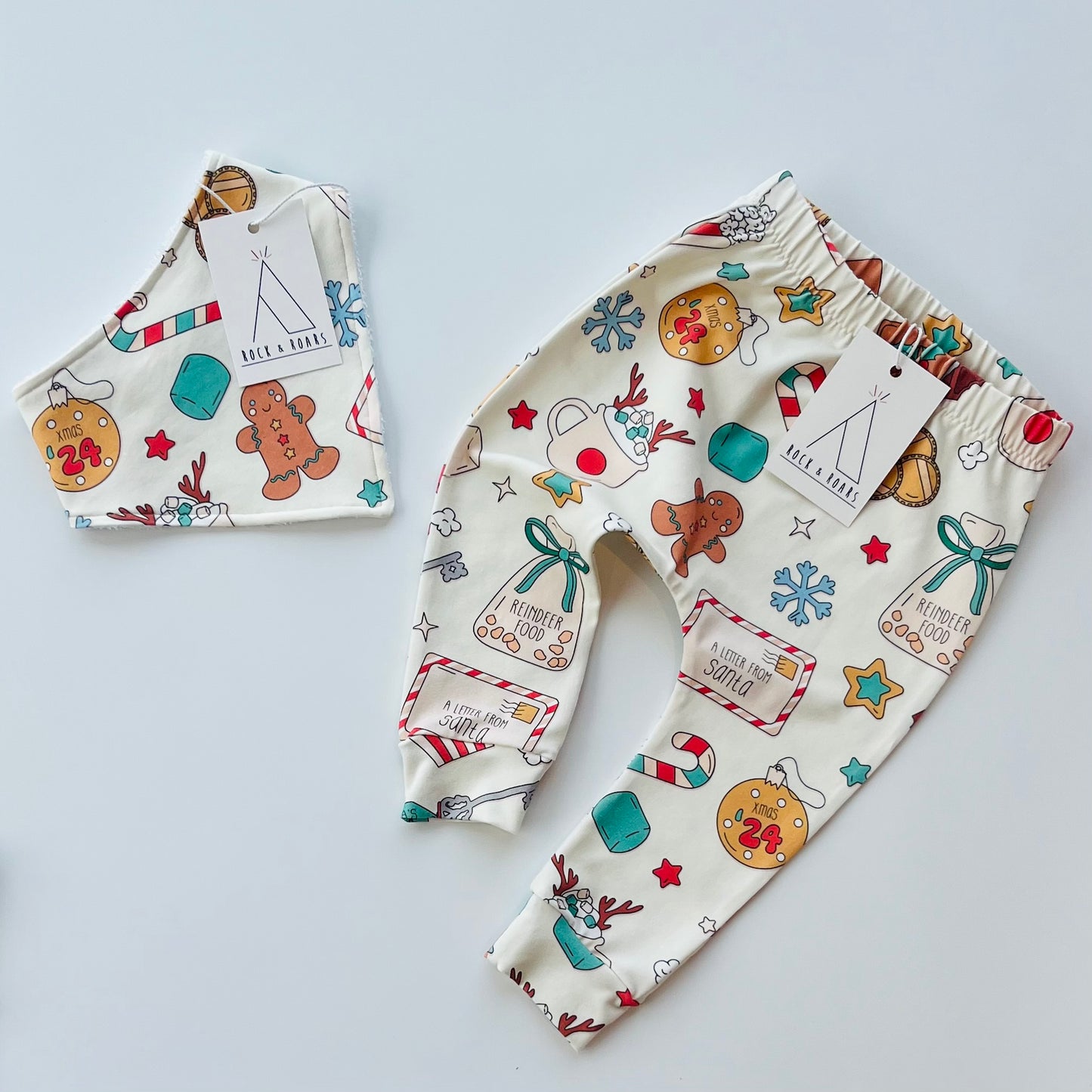 Pre-Made, Night Before Christmas Bandana Bib