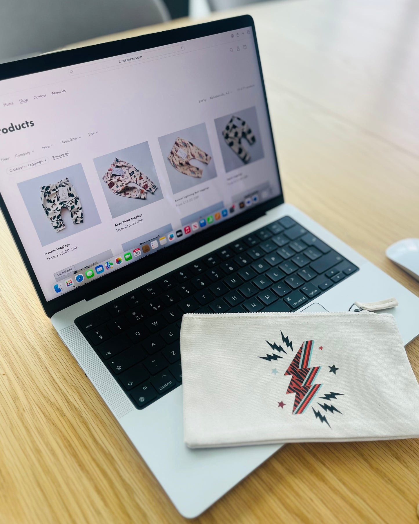 Lightning Bolt Zip Pouch