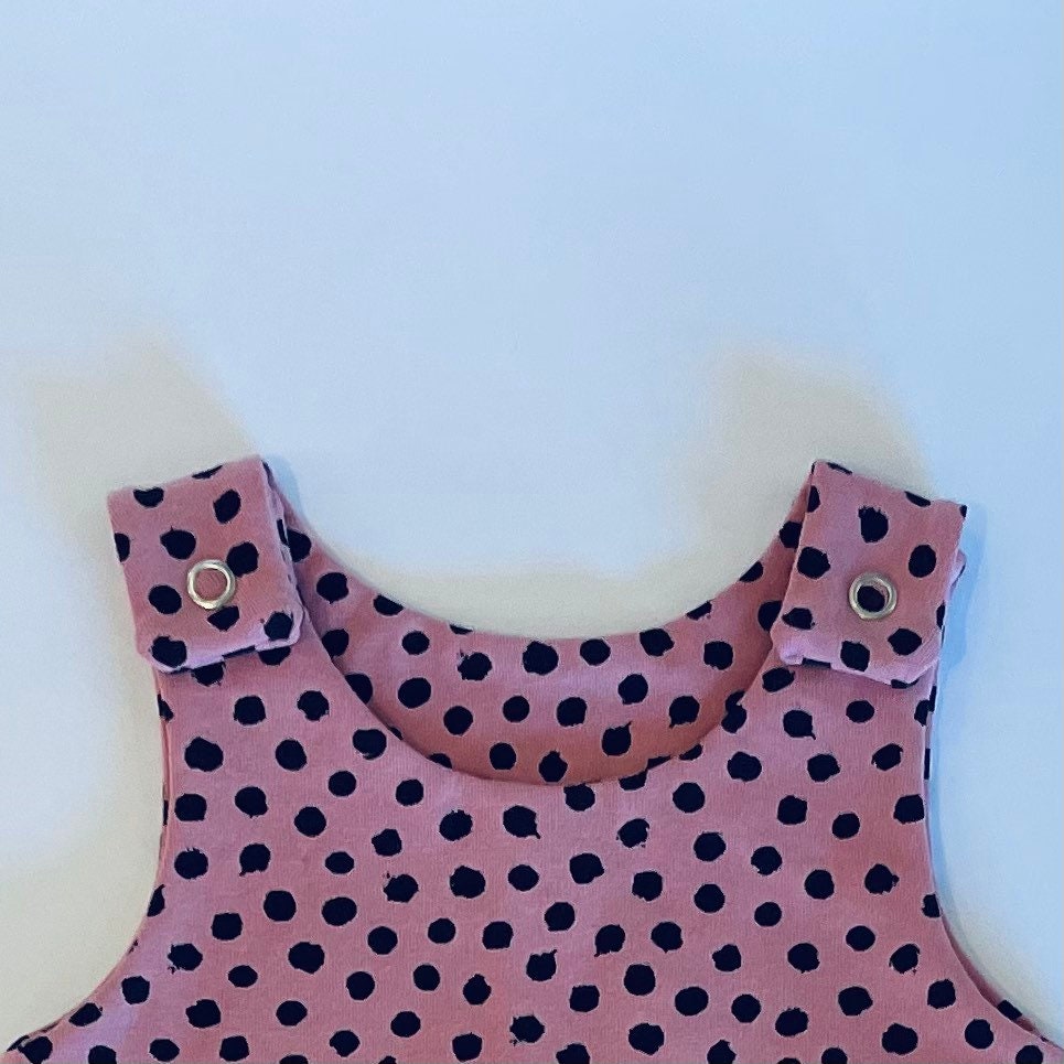 Pink Dots Organic Full-Length Harem Romper