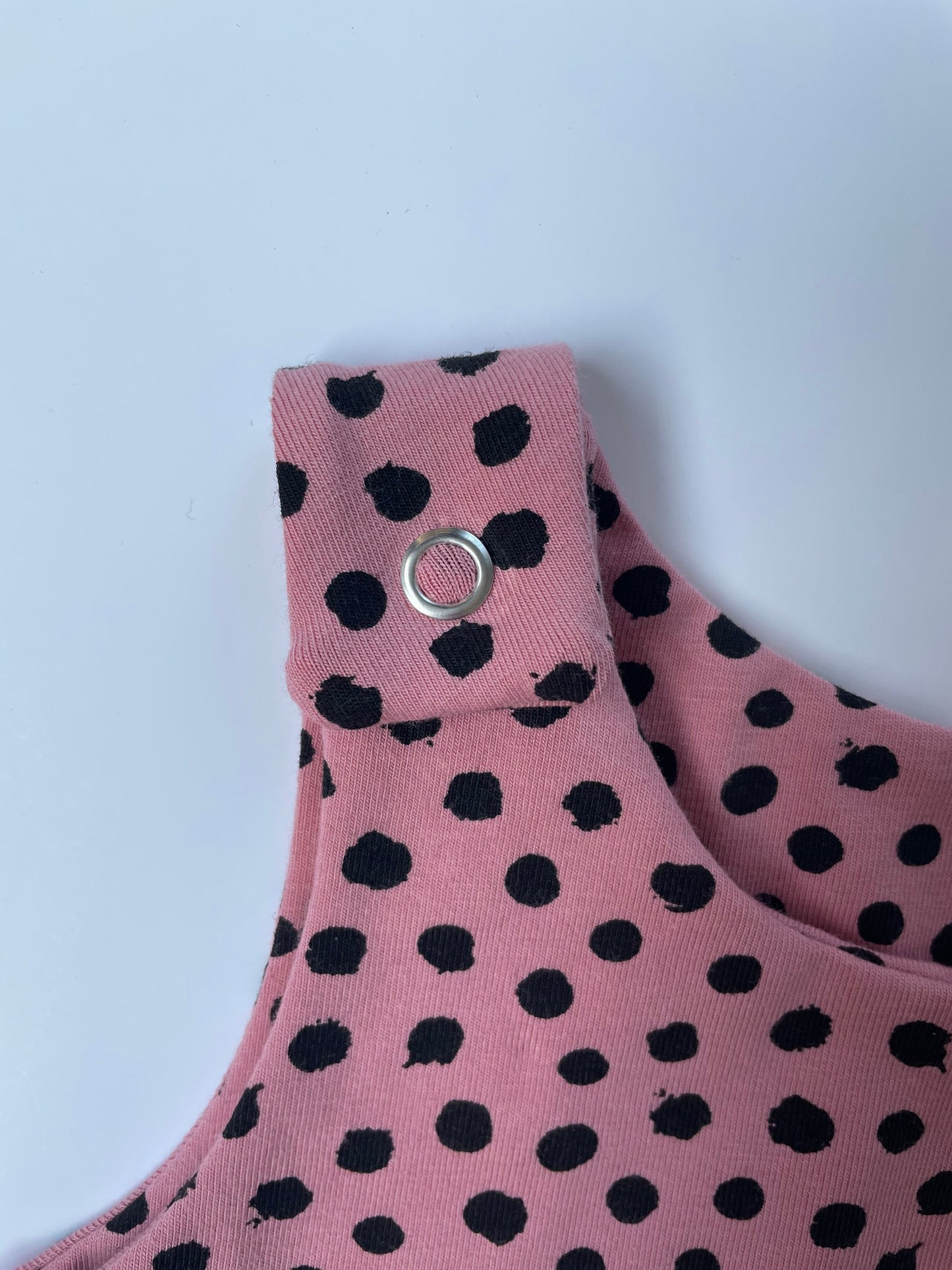Pink Dots Organic Full-Length Harem Romper
