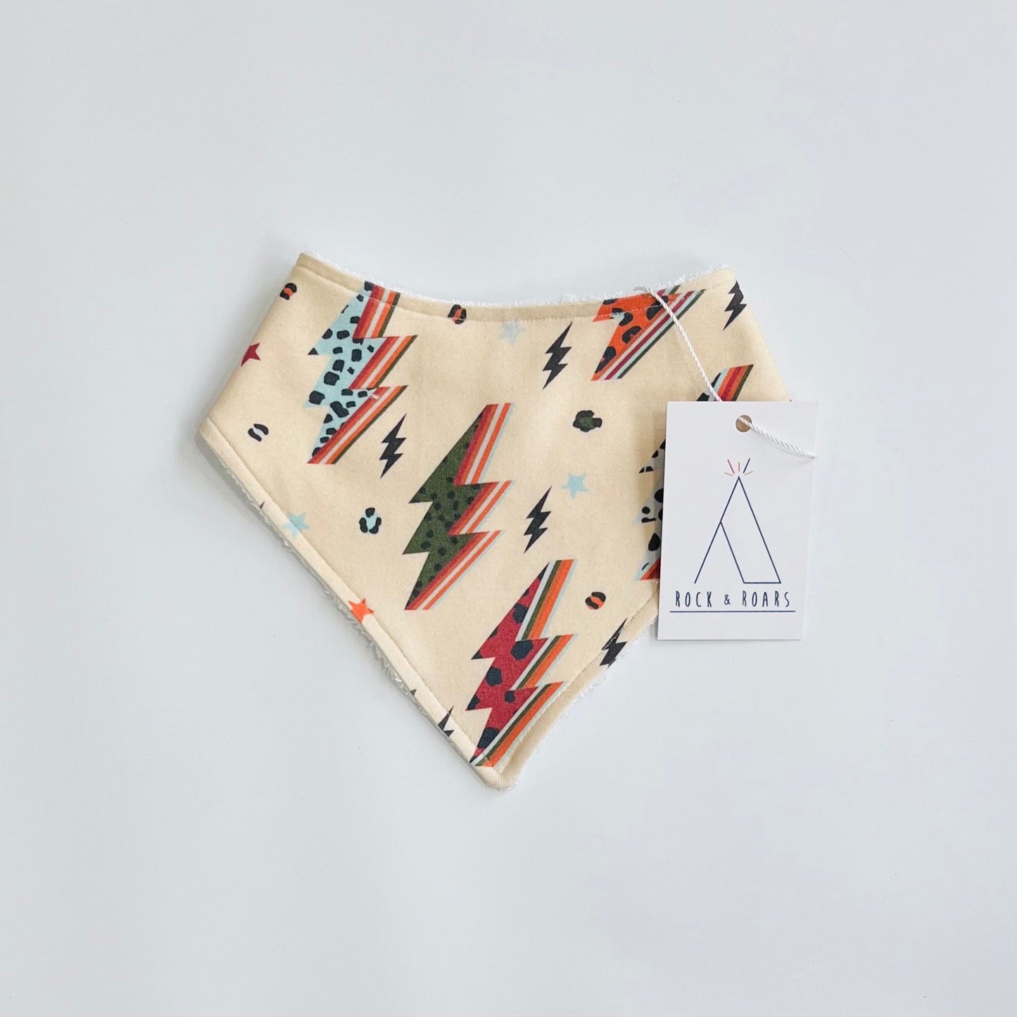 Animal Lightning Bolts Bandana Dribble Bib