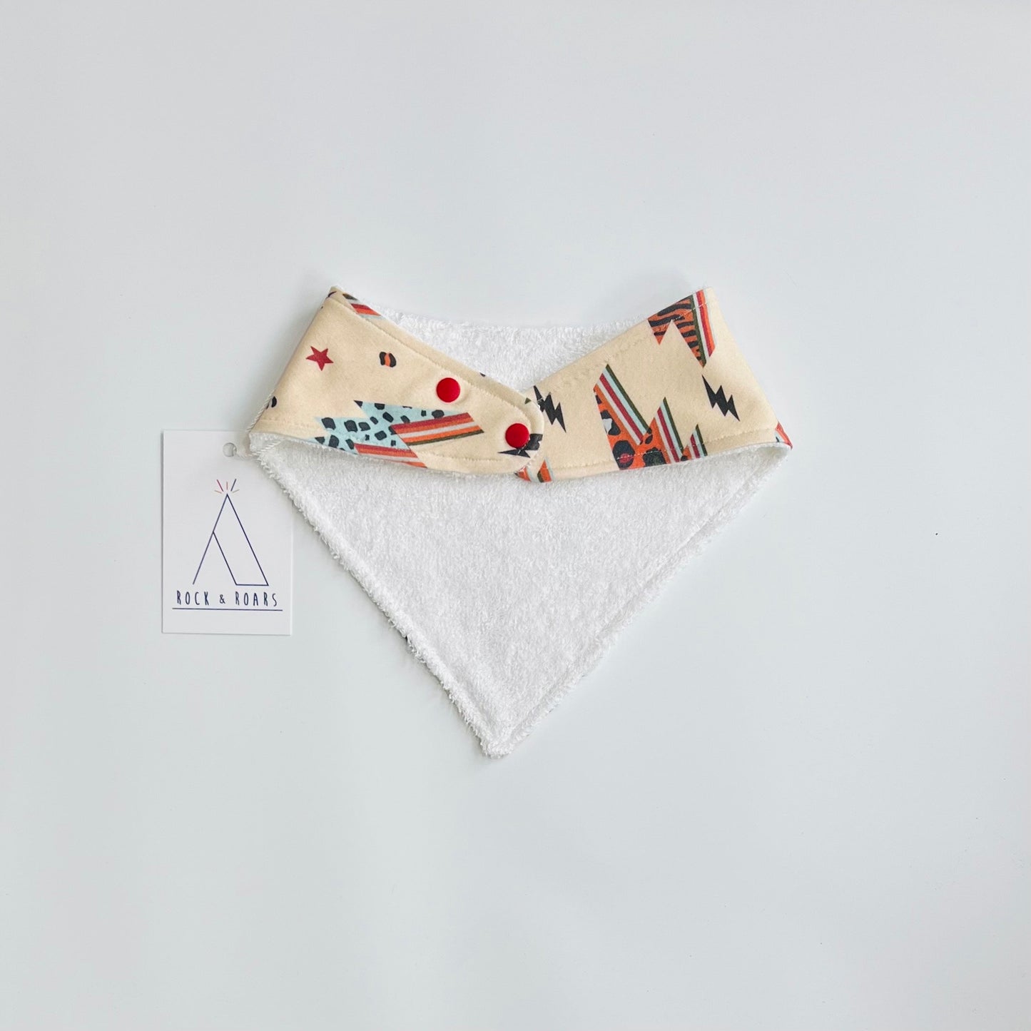 Animal Lightning Bolts Bandana Dribble Bib