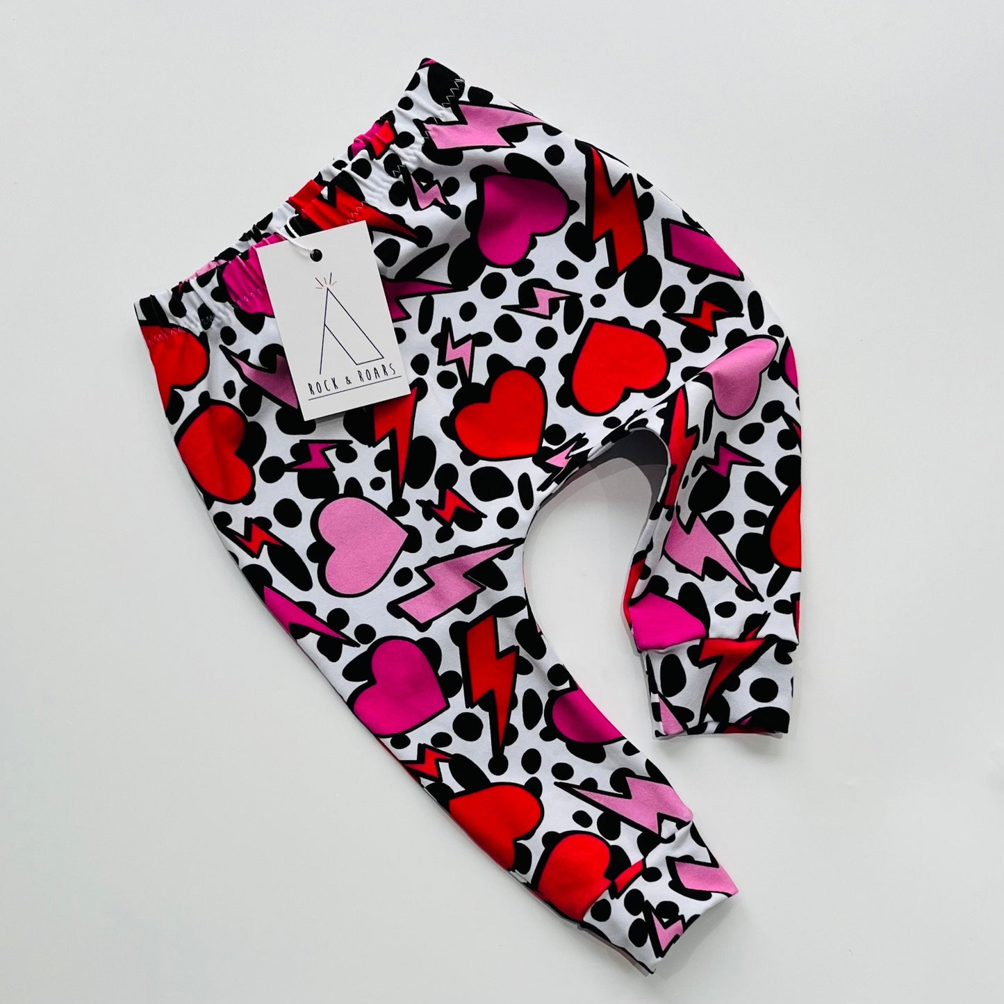 Hearts And Lightning Bolts Leggings