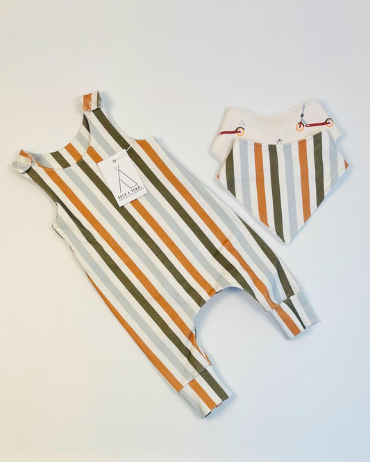 Stripes Full-Length Harem Romper