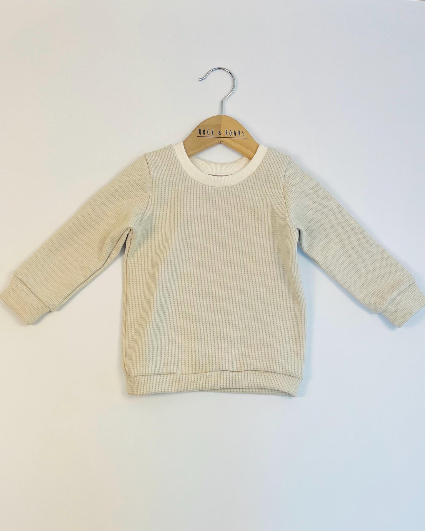 Cream Waffle Sweater
