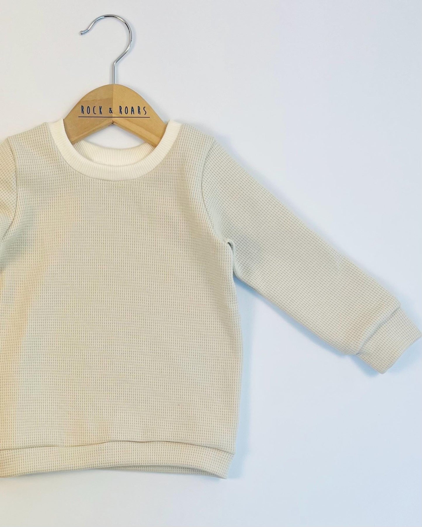 Cream Waffle Sweater