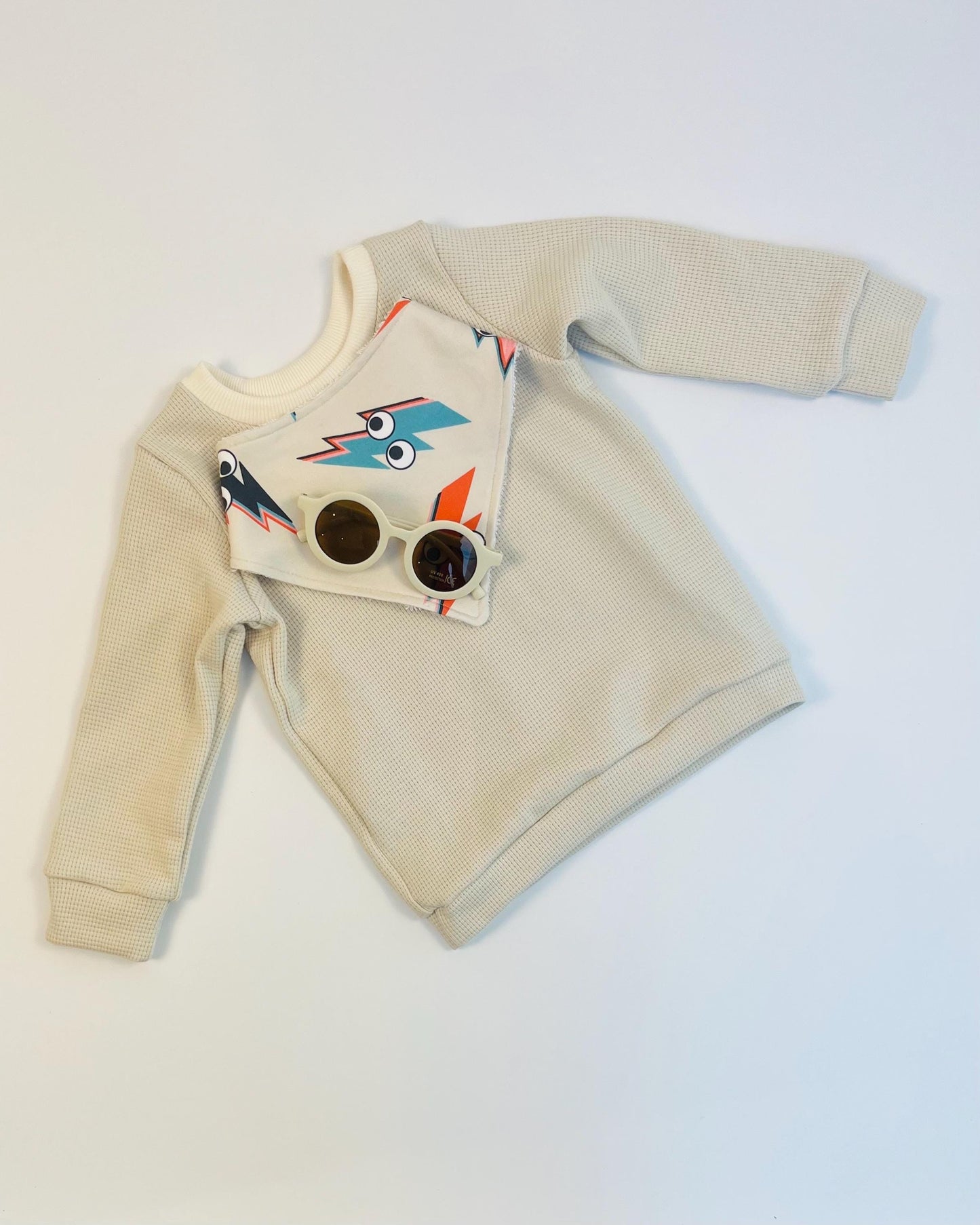 Cream Waffle Sweater