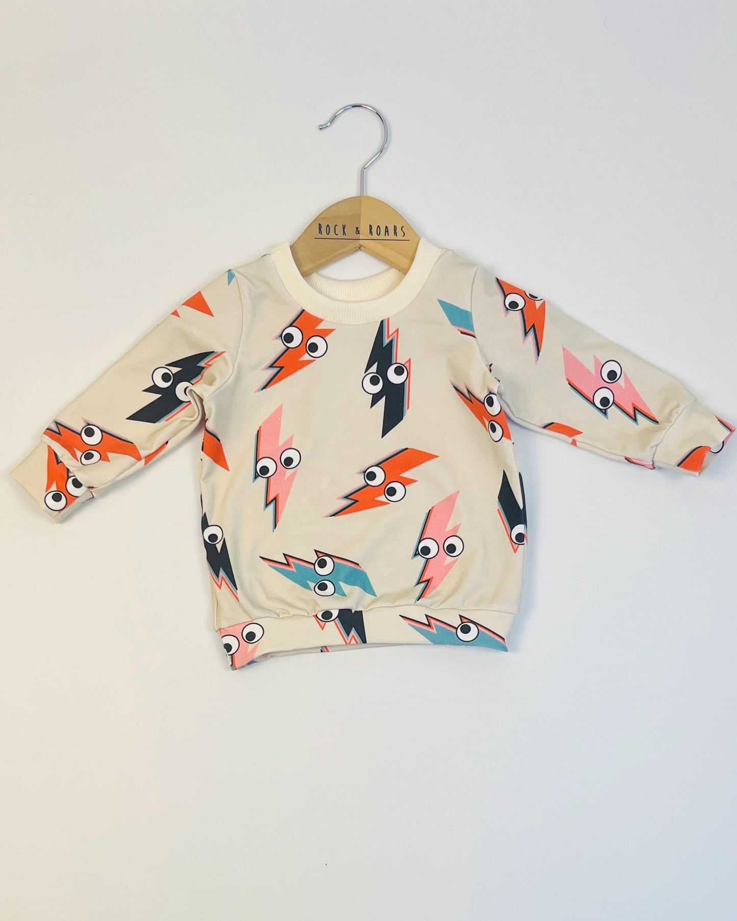 Peek-A-Boo Lightning Bolts Long-Sleeved Top