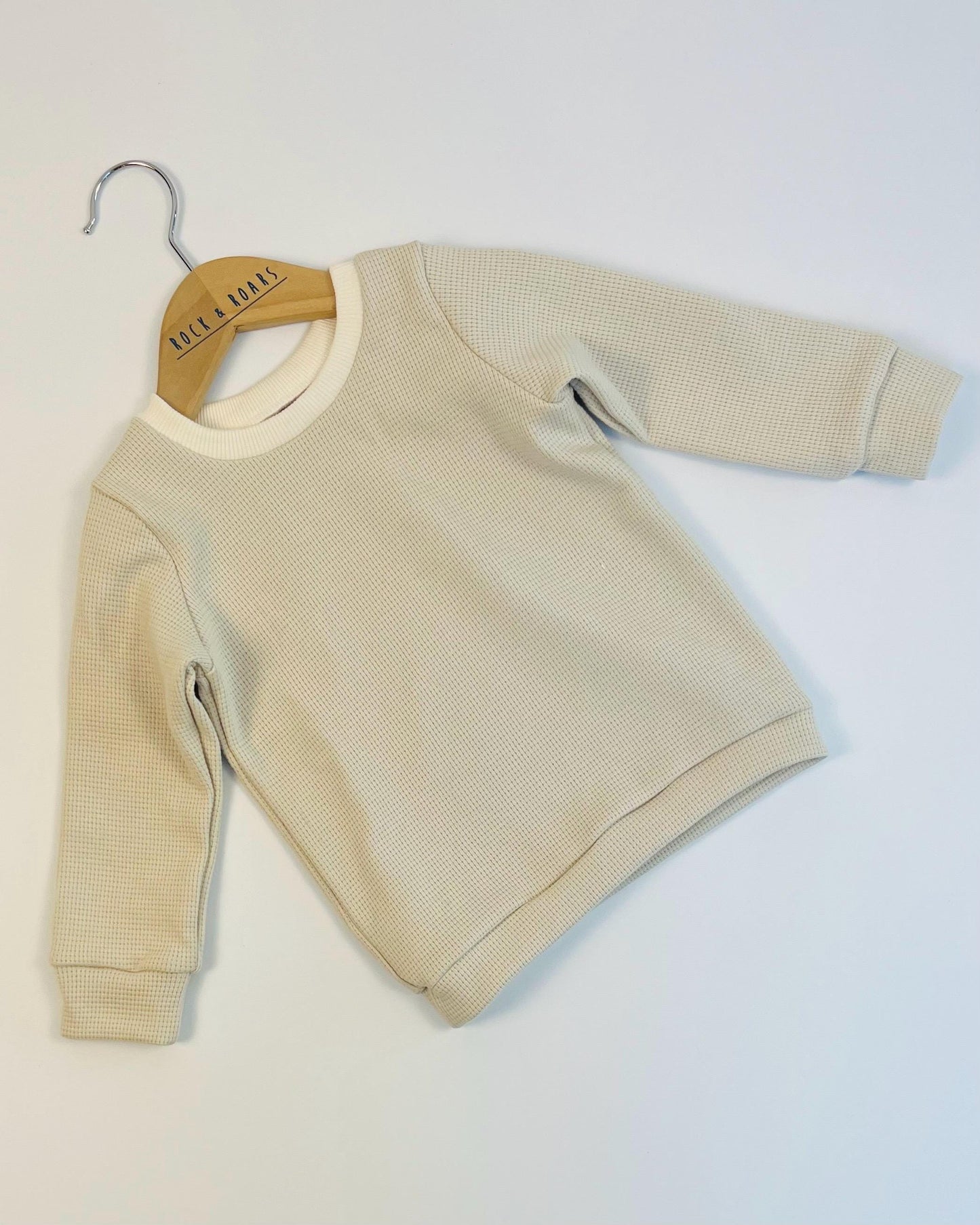 Cream Waffle Sweater