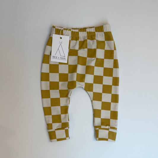 Mustard Checkerboard Leggings