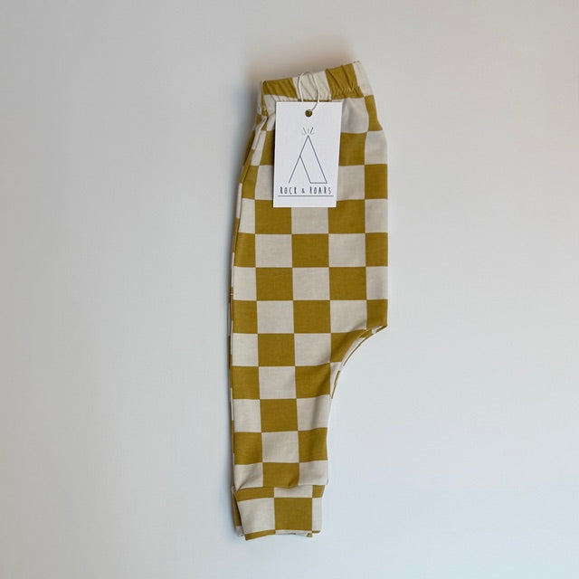 Mustard Checkerboard Leggings