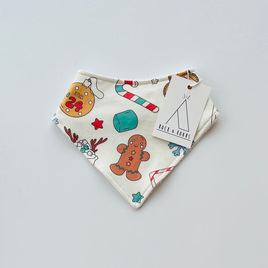 Pre-Made, Night Before Christmas Bandana Bib