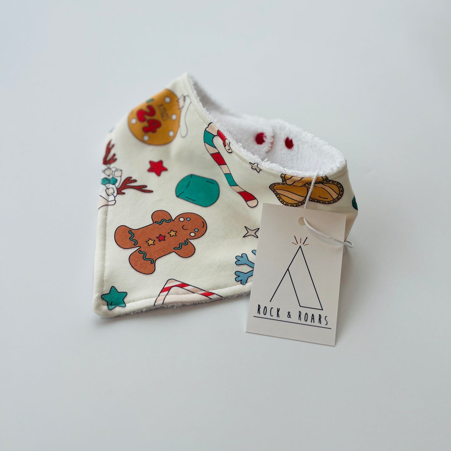 Pre-Made, Night Before Christmas Bandana Bib