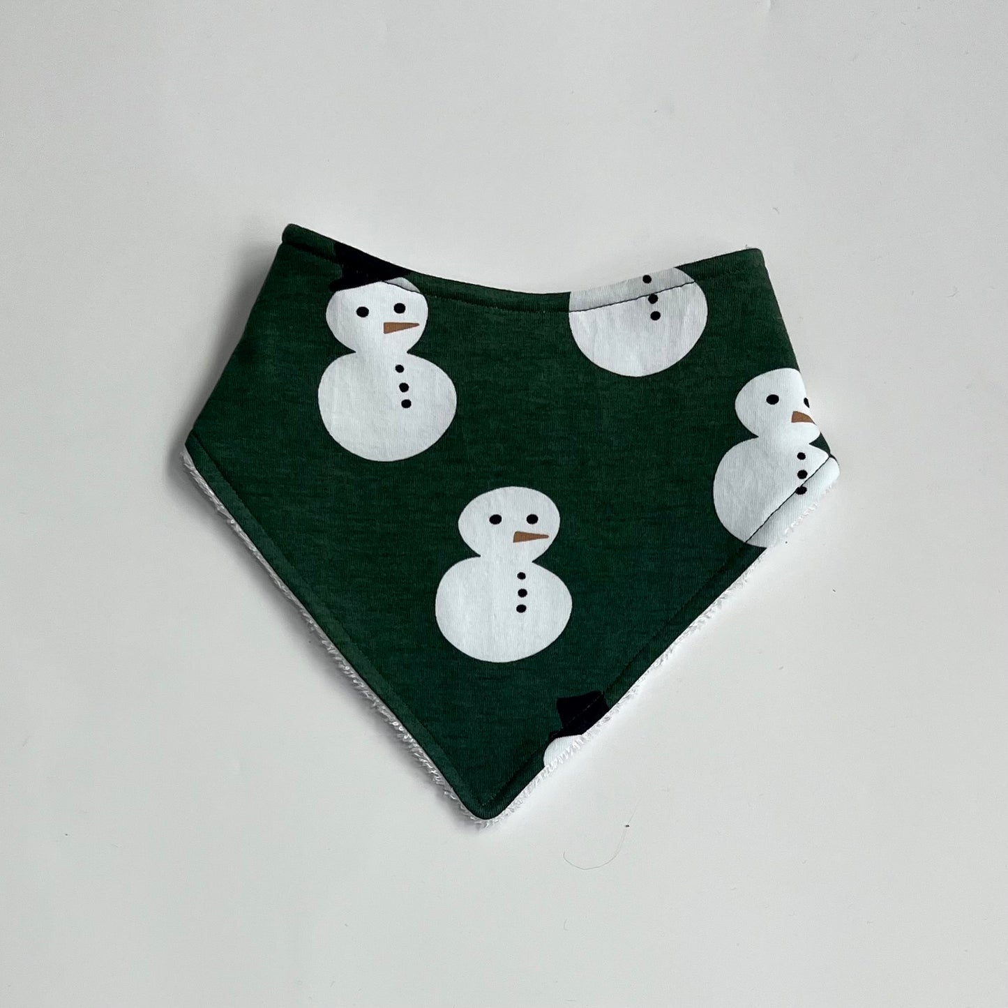 Pre-Made, Snowman Bandana Bib