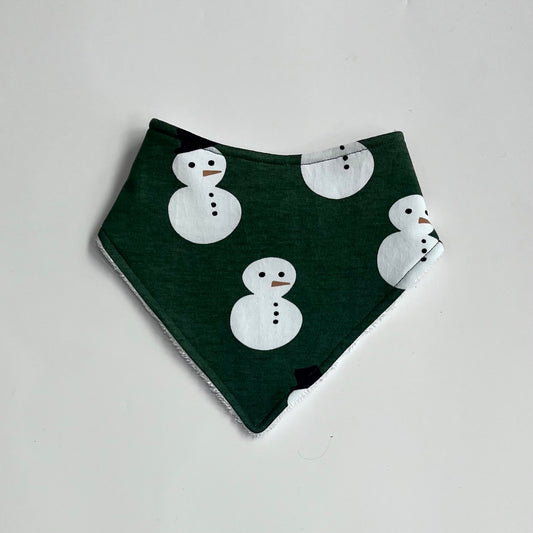 Pre-Made, Snowman Bandana Bib