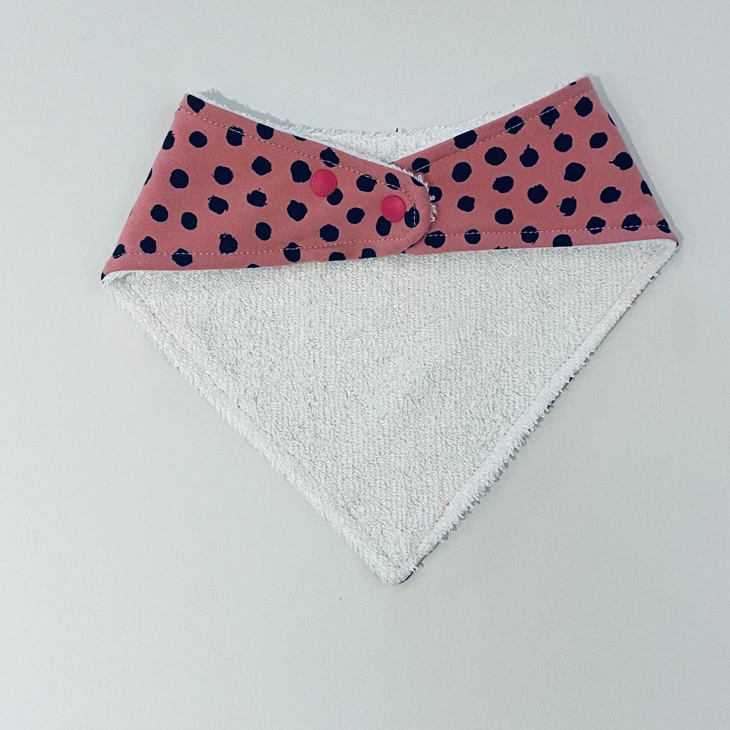 Polkadot Pink Bandana Dribble Bib