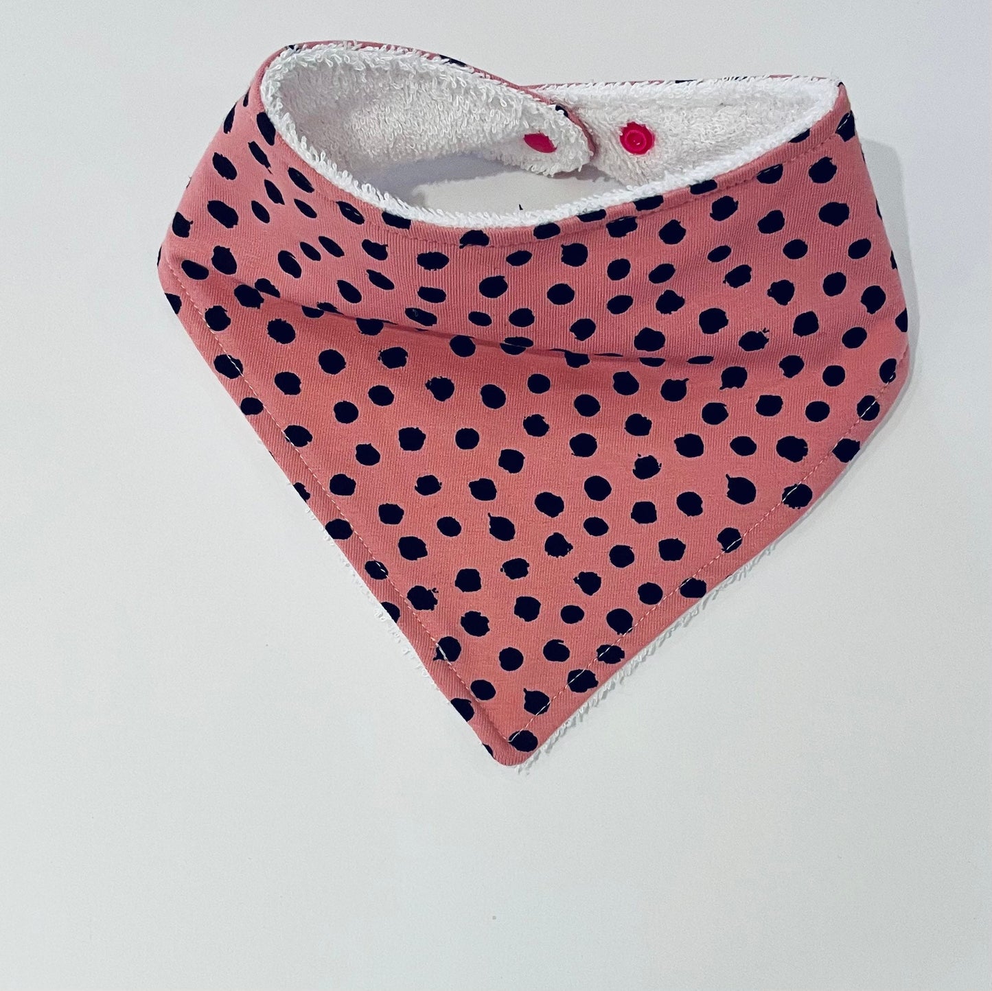 Polkadot Pink Bandana Dribble Bib