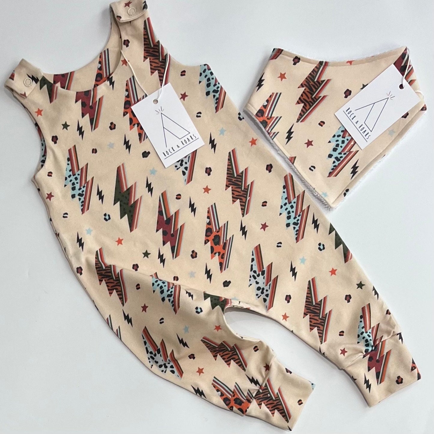 Animal Lightning Bolts Full-Length Harem Romper