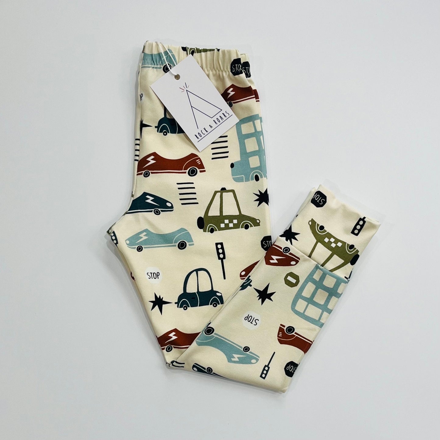 Pre-Made, Beep Beep Car Classic Leggings, 12-18M And 3-4 Years (Immediate Dispatch)