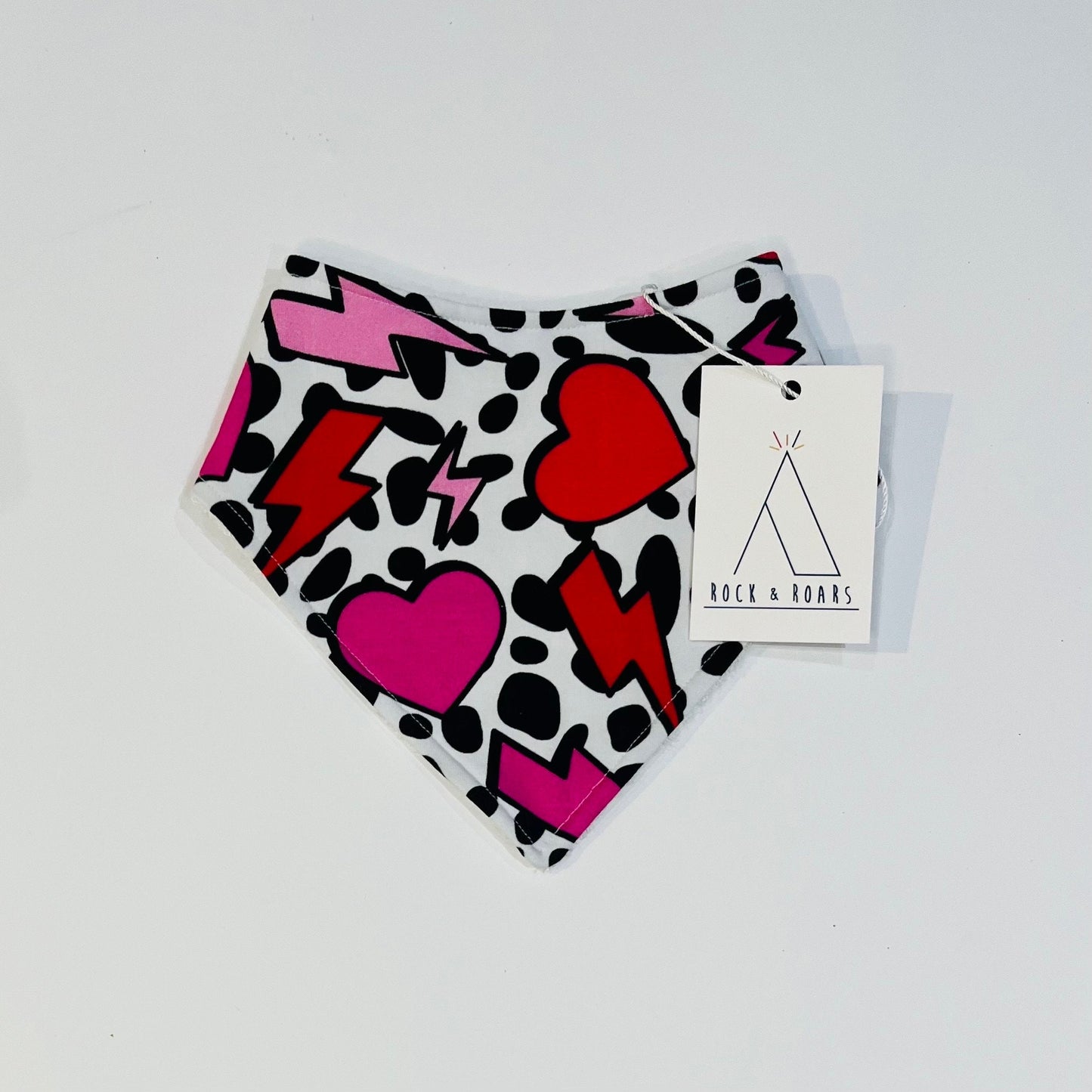 Hearts And Bolts Bandana Dribble Bib