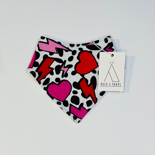 Hearts And Bolts Bandana Dribble Bib