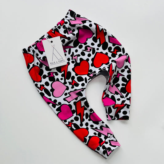 Hearts And Lightning Bolts Leggings