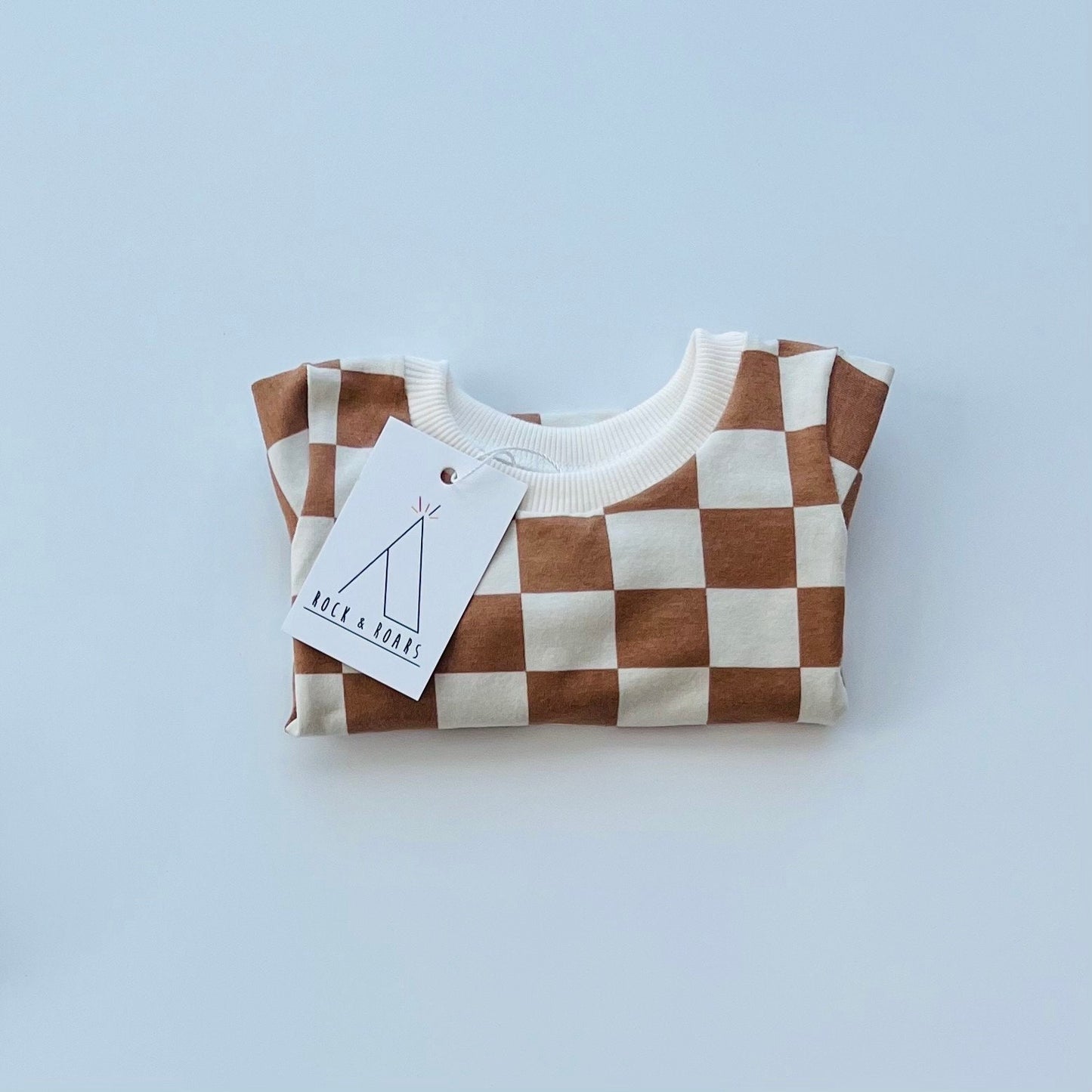 Checkerboard Long-Sleeved Top