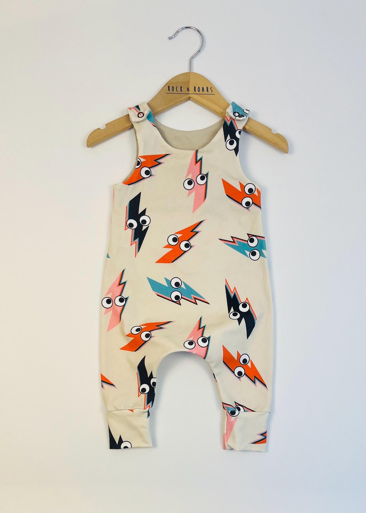 Peek A Boo Lightning Bolts Full-Length Harem Romper