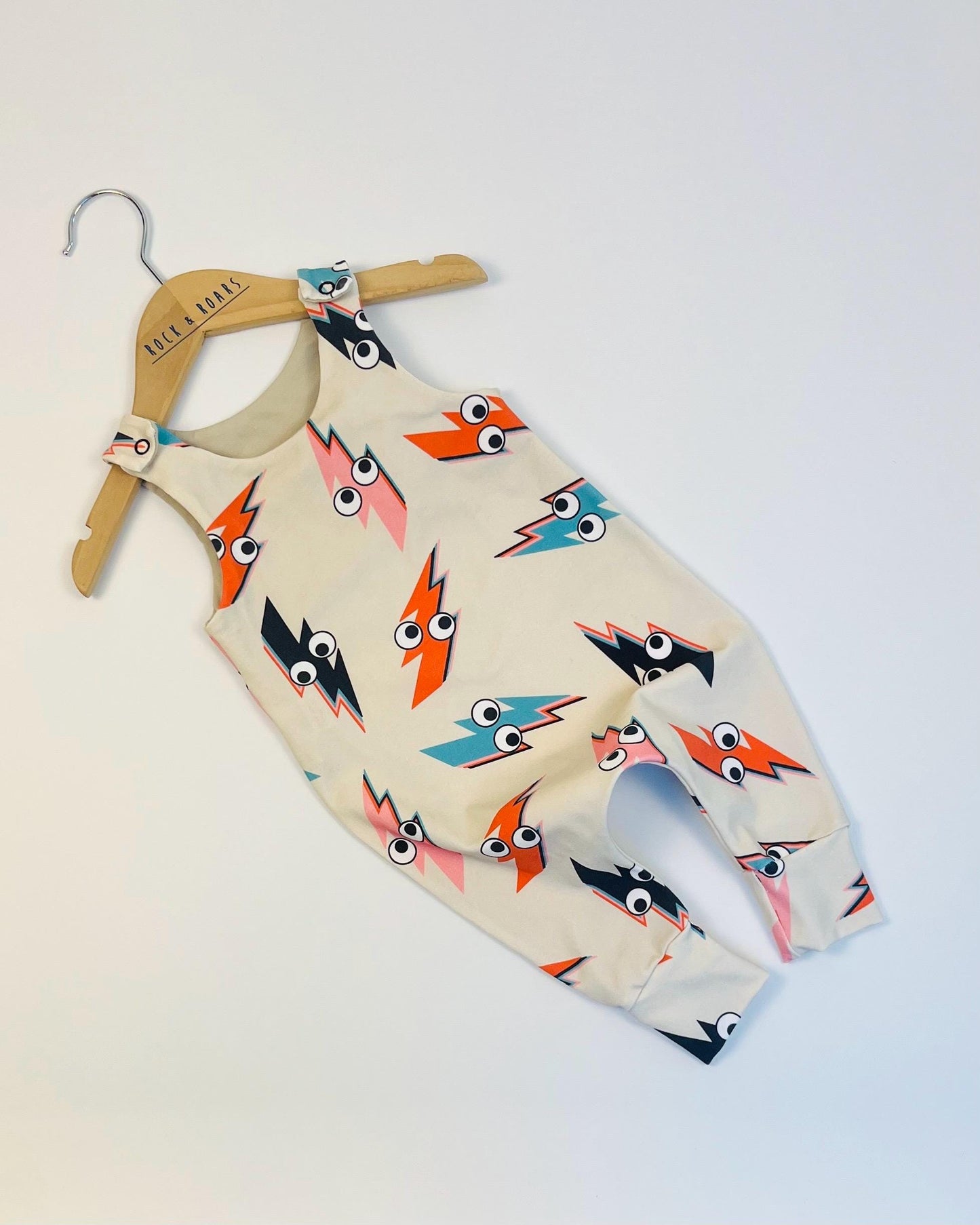 Peek A Boo Lightning Bolts Full-Length Harem Romper