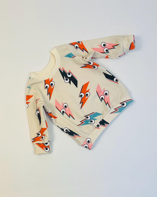 Peek-A-Boo Lightning Bolts Long-Sleeved Top