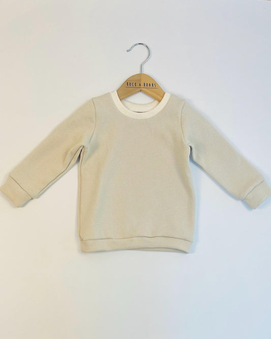 Cream Waffle Sweater