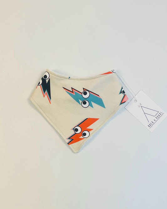 Peek A Boo Lightning Bolts Bandana Dribble Bib