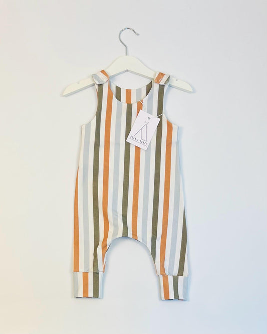 Stripes Full-Length Harem Romper